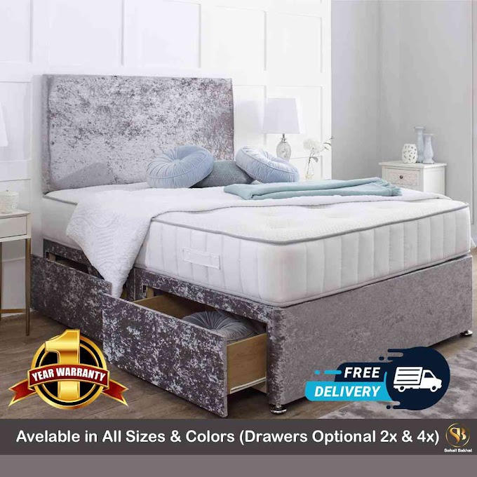 Divan Bed - Plain Headboard - Drawers Optional