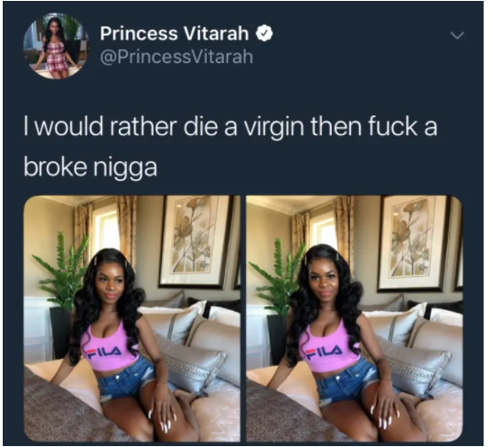 I would rather die a virgin than to date a broke man- Nigerian Rapper Princess Vitarah spills