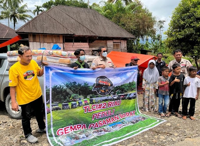 TLCI Chapter#2 Riau Peduli, Serahkan Bantuan Langsung ke Korban Gempa Pasaman