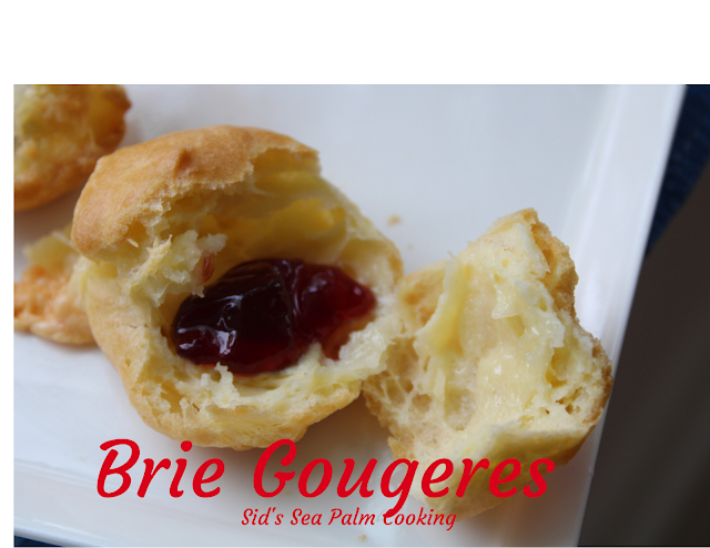 Brie Gougere with Red Currant Jelly