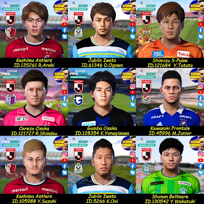 PES 2021 Facepack J-League March 2022 by PESCOM CHANNEL