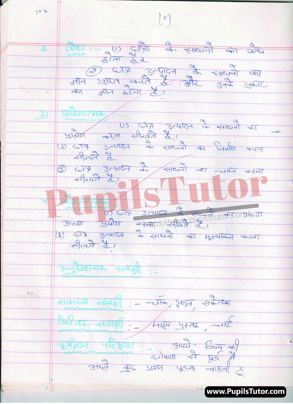 School Teaching Practice Skill Utpadan Ke Sadhan Lesson Plan For B.Ed And Deled In Hindi Free Download PDF And PPT (Power Point Presentation And Slides) | बीएड और डीएलएड के लिए स्कूल शिक्षण कौशल पर उत्पादन के साधन कक्षा 9वीं, 10वीं, 11 और 12 के लेसन प्लान की पीडीऍफ़ और पीपीटी फ्री में डाउनलोड करे| – (Page And PDF Number 2) – pupilstutor