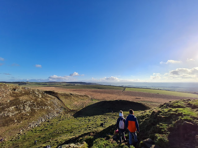How to Walk to Sycamore Gap with Kids  - views from the tree