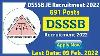 DSSSB JE Recruitment 2022