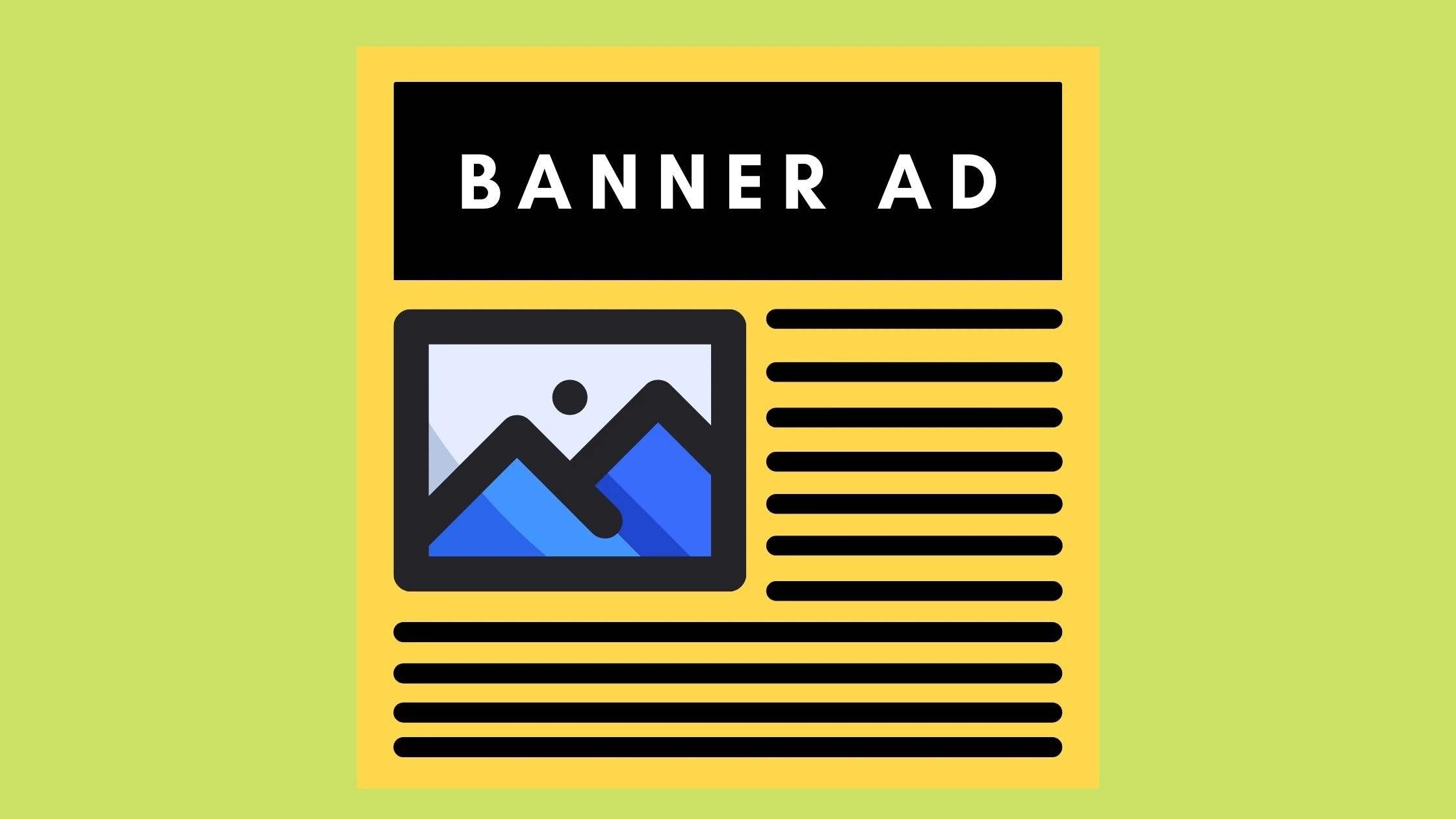 Banner ad on blog post
