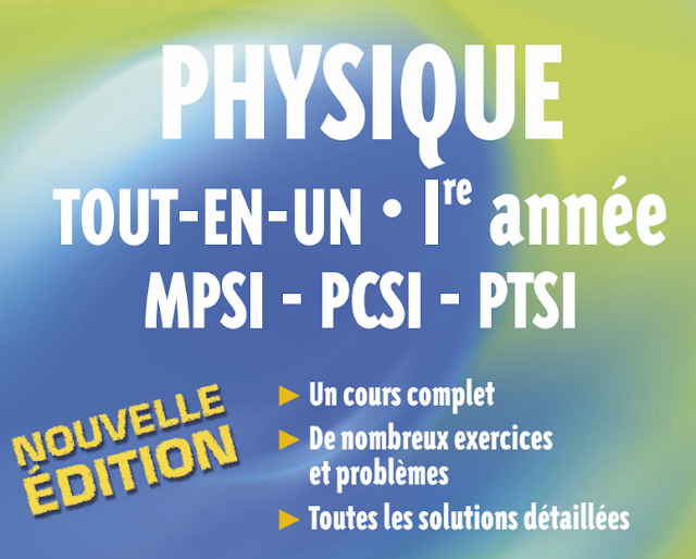 Un Cours élémentaire de physique : contenant de nombreux exercices numériques résolus et à résoudre, physique Livre pdf.