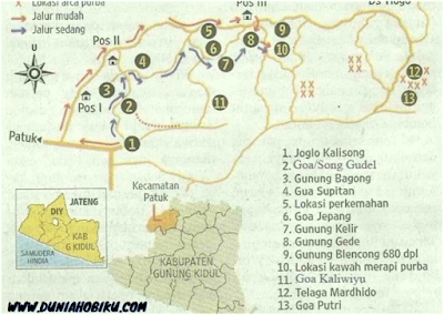 Peta Lokasi Gunung Api Purba