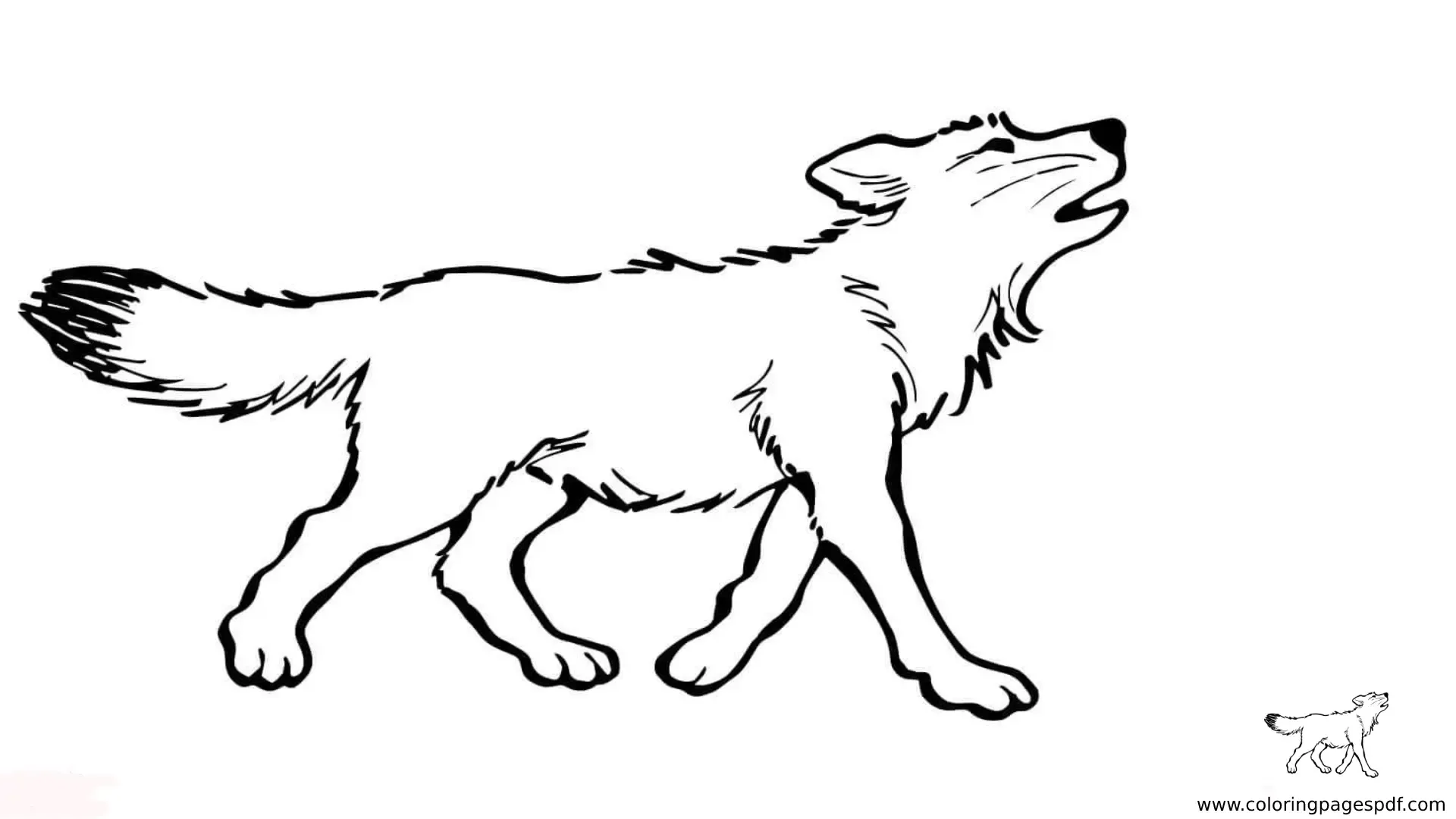 Coloring Pages Of A Howling Wolf