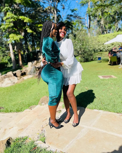 KBC’s sports anchor Caren Kibet with a her big booty cousin photo