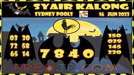 Prediksi Sydney Kalong Keramat Jumat 16-Juni-2023