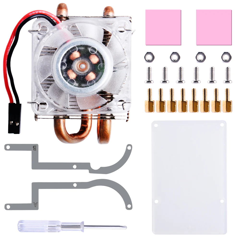 Low-Profile ICE-Tower CPU RGB LED Light Cooling Fan Radiator For OrangePi 5/5B