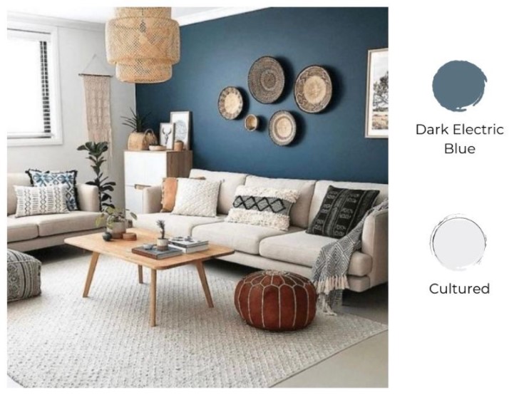 off white colour combination for living room