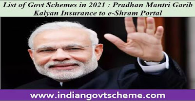 List of Govt Schemes