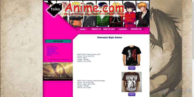 Aplikasi Penjualan Baju Anime Berbasis Web (PHP)