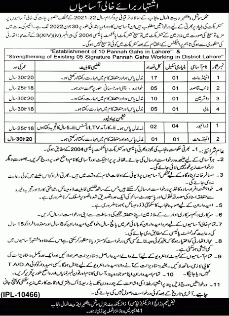 Latest jobs -Pakistan-Bait-ul-Mal Lahore Jobs 2021