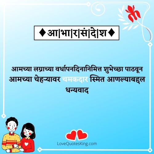 anniversary abhar msg in marathi