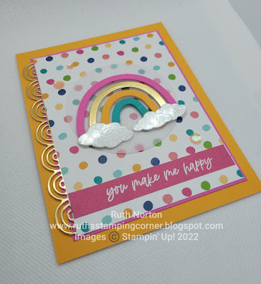 stampin up, rainbow of happiness bundle, sunshine and rainbows dsp