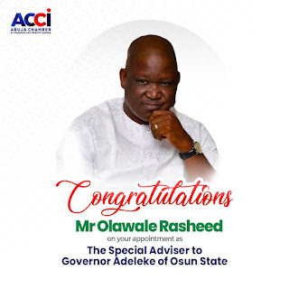 ACCI Congratulates Council Members on Appointment As Special Adviser to Gov. Adeleke