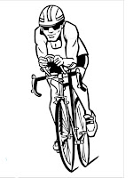 Sport race bicycle coloring page