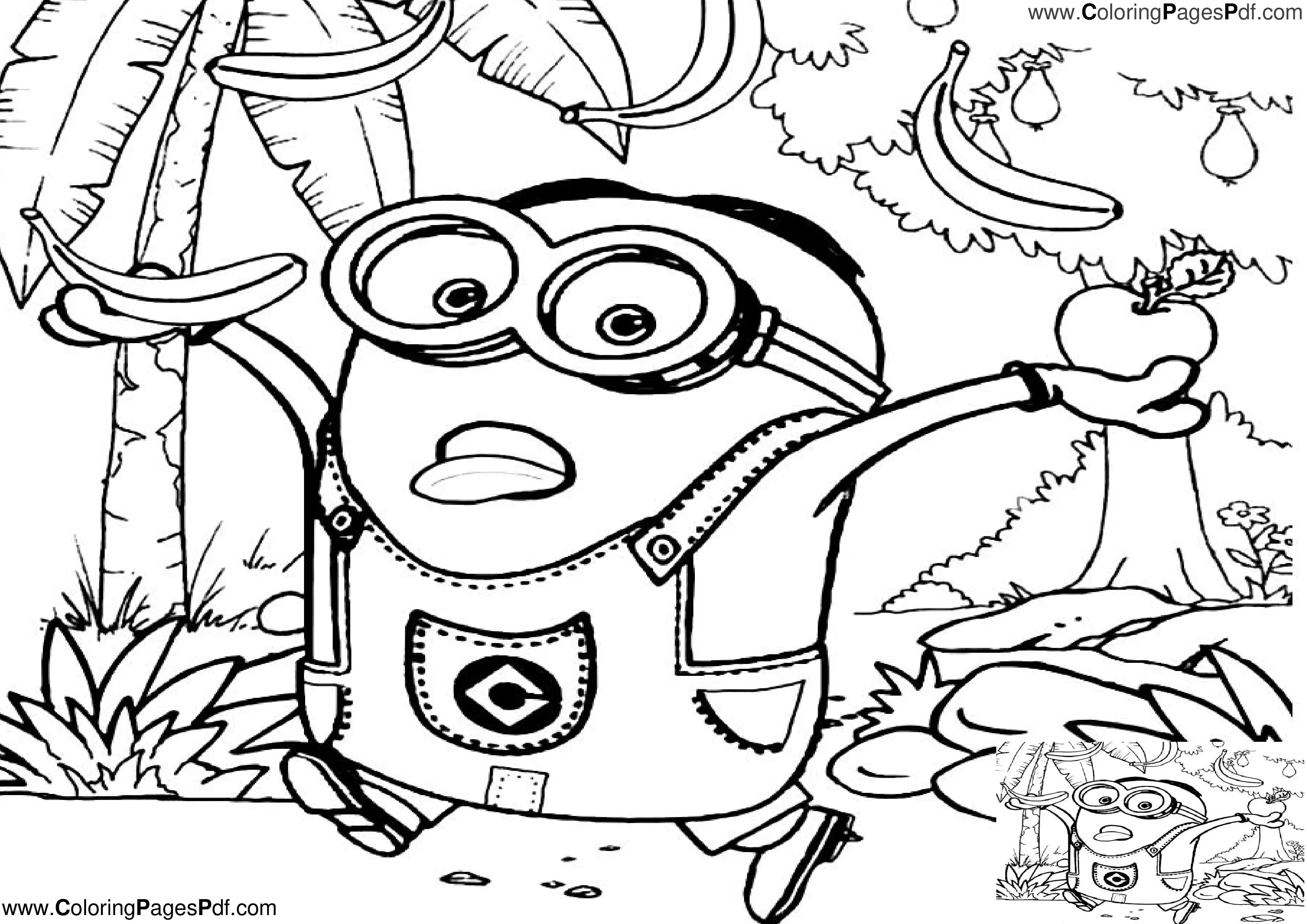 Minion coloring pages free