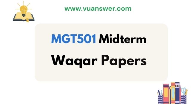 MGT501 Midterm Solved Papers by Waqar Siddhu - VUAnswer.com