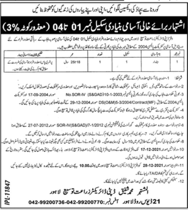 bps 1 to 4 jobs special person