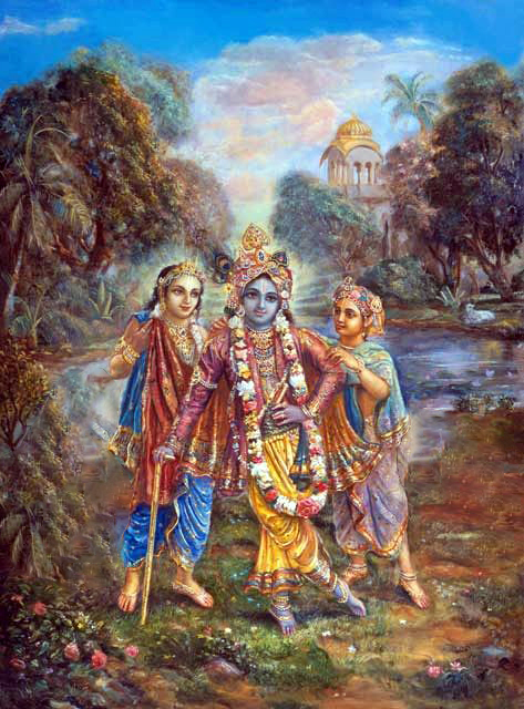 Krishna at pushkara