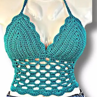 Top Celeste a Crochet