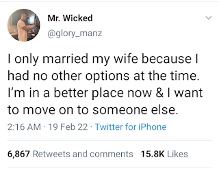 "I married my wife because I had no options at that time, Now that I am in a better position, I'm interested in someone else" - Man boldly says