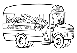 Free school bus coloring page