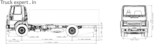 Ashok Leyland Ecomet Star Ashok Leyland Ecomet Star 1415 HE Day Cabin  - Chassis Drawings - Leyland 1415 HE body builder drawings - truck expert.in