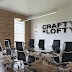 Office Room Wall 3D Logo Mockup PSD