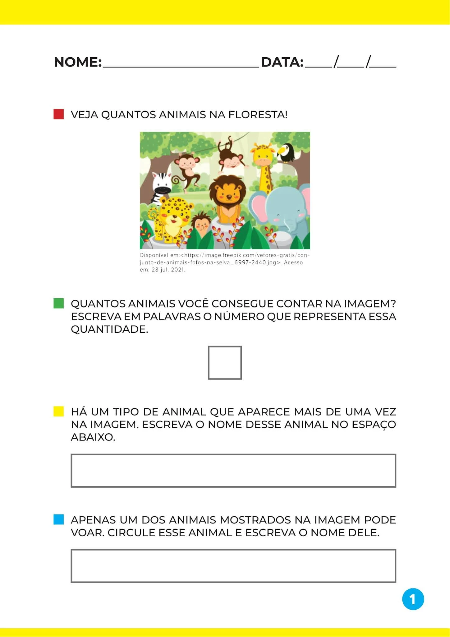 Atividades para estabelecer relações de comparação entre objetos - Educação Infantil