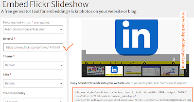 Add Flickr Slideshow Widget to Blogger 3