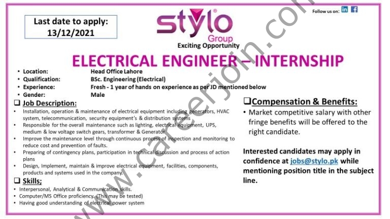 Jobs in Stylo Pvt Ltd