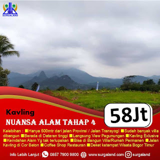 tanah kavling nuansa alam transyogi