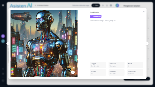 Cara generate gambar dengan menggunakan Asisten AI