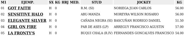 Candidatos para San Isidro Sábado 22 de Enero