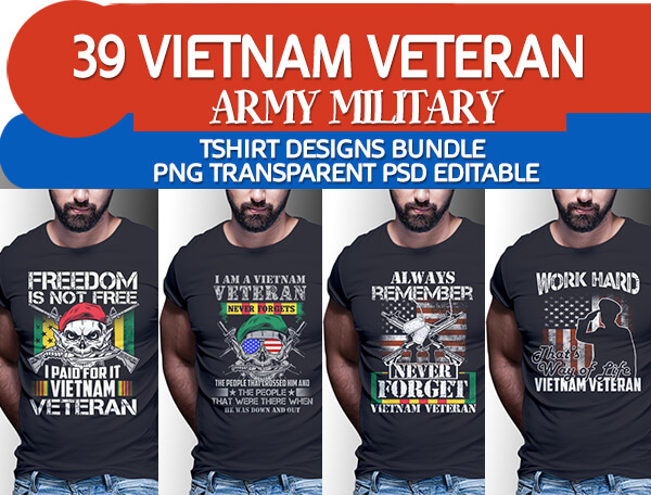 vietnam veteran tshirt design bundle
