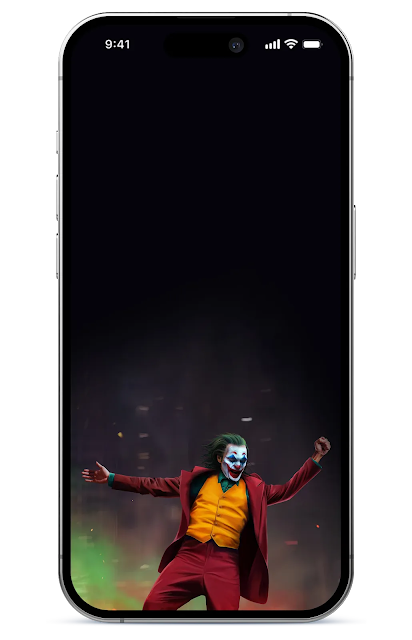 the iconic Joaquin phoenix as joker on a cool wallpaper for phone