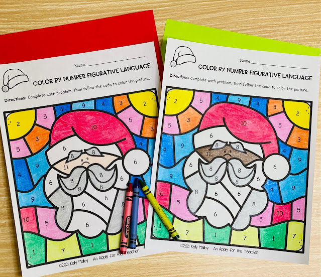 Christmas Figurative Language Color By Number