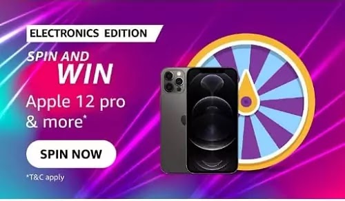 Amazon Electronics Edition Spin and Win Quiz