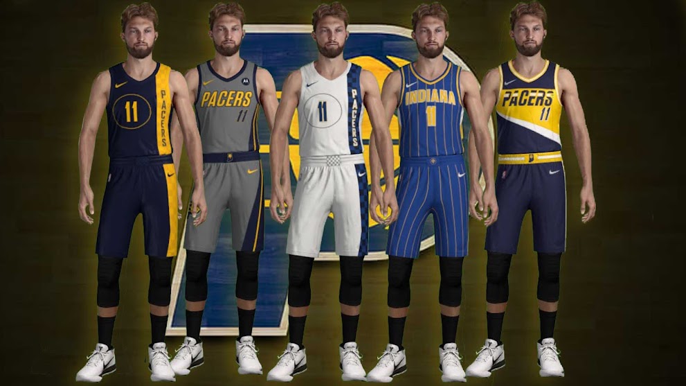 NBA 2K22 Indiana Pacers All Nike City Jerseys Pack 2018, 2019,2020 2021,2022 by 2kspecialist