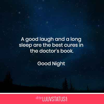 good night caption in english