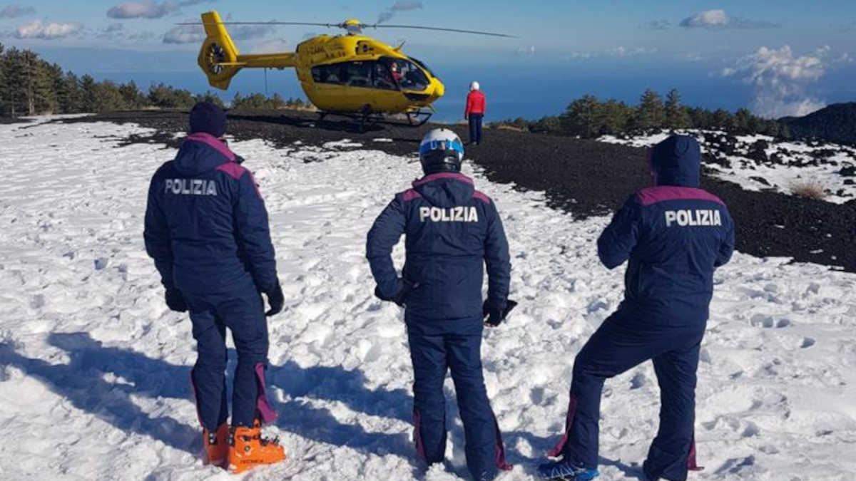 Servizio sicurezza soccorso Polizia di Stato Stagione sciistica Etna