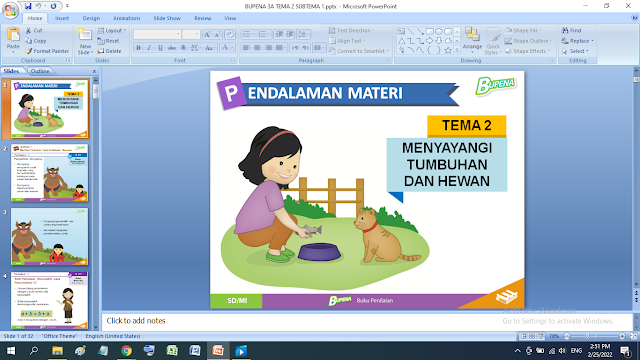 Materi Powerpoint Kelas 3 Tematik Tema 2 Menyayangi Tumbuhan dan Hewan Subtema 2 SD MI K13 Terbaru