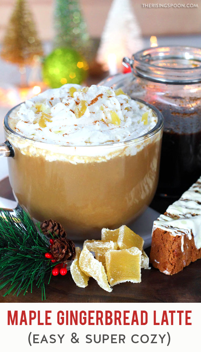 This homemade gingerbread latte is sweet & spicy, super fragrant, and ultra-cozy. It's perfect for the winter months (especially Christmas & New Year's Eve) when you need a feel-good, festive treat that'll bring warmth & cheer into your life. Or when you're craving the Starbucks or Dunkin versions & need an easy copycat recipe. (gluten-free & grain-free with dairy-free option)