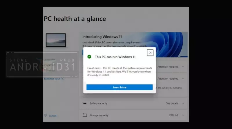 PC Health Check Windows 11