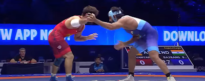 Bajrang Punia during his repechage round