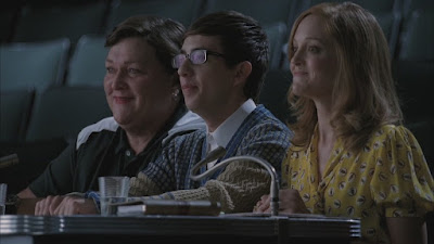 Bieste, Artie, and Emma all snickering at Kurt because they're assholes